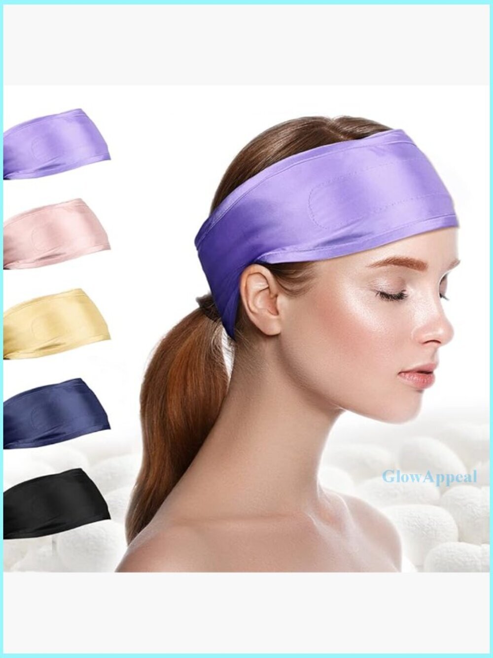 22 Momme 100% Mulberry Silk Adjustable Headband for Spa Face Washing